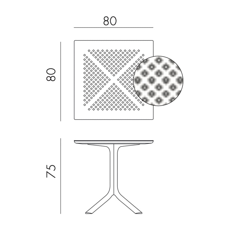 Mesa de exterior Clipx 80