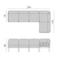 Sofá modular de exterior Komodo