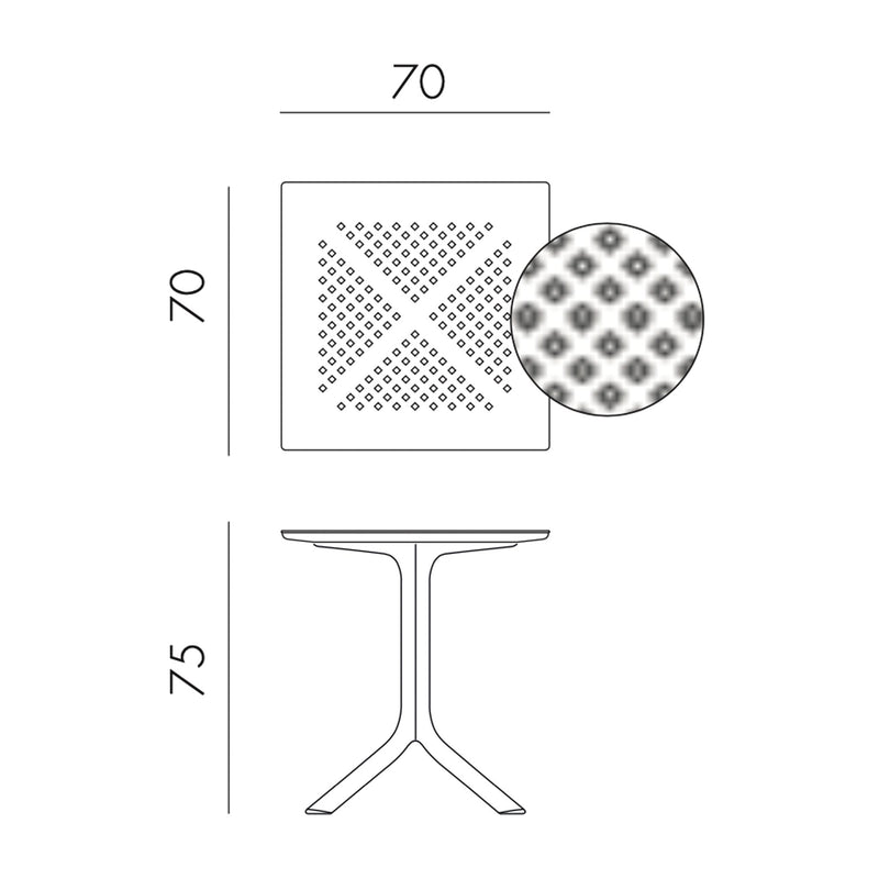 Mesa de exterior Clipx 70