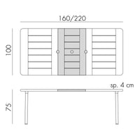 Mesa de exterior Maestrale 220