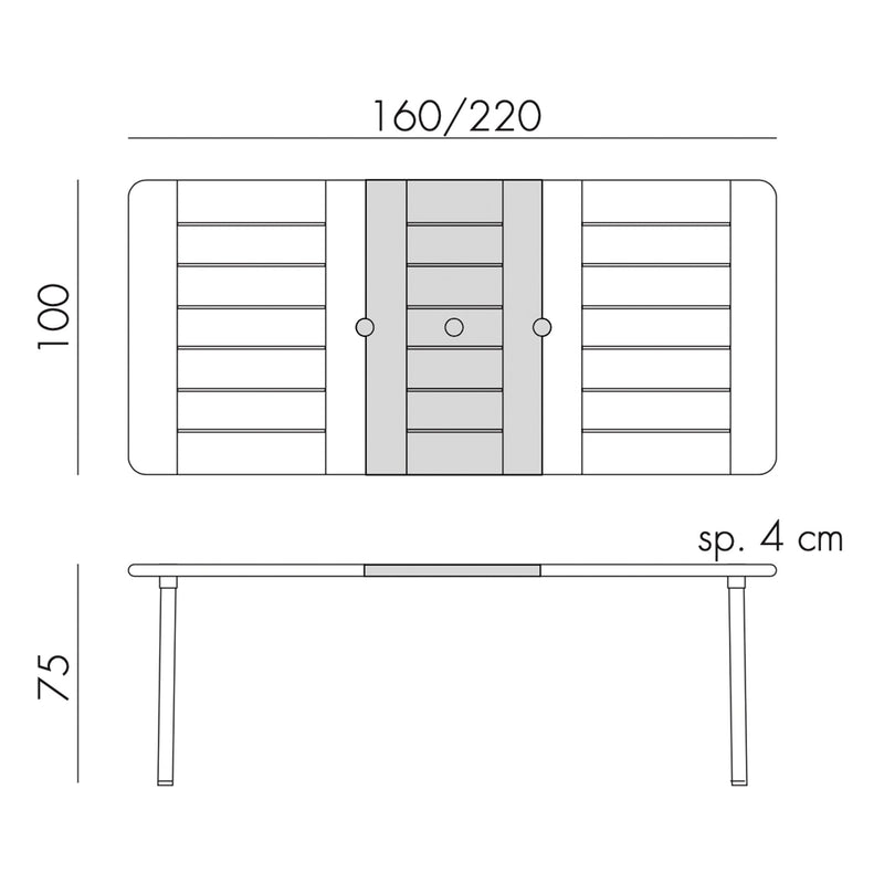 Mesa de exterior Maestrale 220